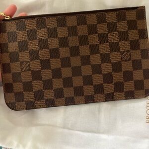 Louis Vuitton Damier Ebene Wristlet! Authentic! Very clean!